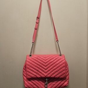 Rebecca Minkoff Edie Jumbo Flap Shoulder Bag HOT PINK